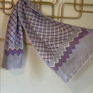 Burmel Purple and White Geometric Scarf